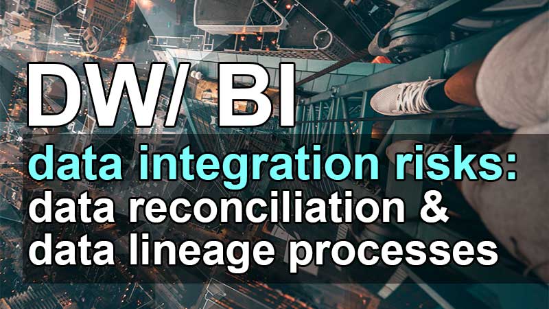 Managing DW BI data integration risks data reconciliation data lineage processes