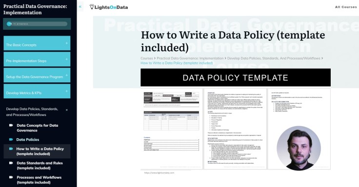 practical data governance implementation preview