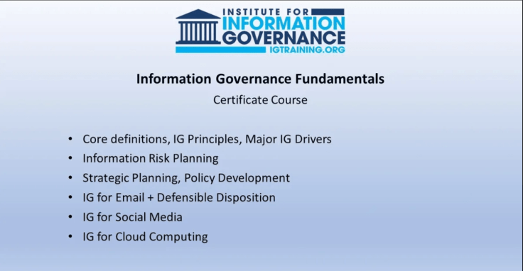 CIGO information governance fundamentals