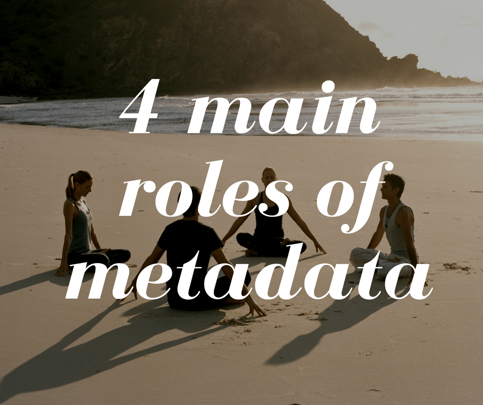 4 main roles of metadata